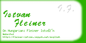 istvan fleiner business card